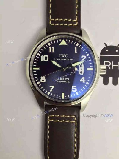 Swiss Replica IWC Schaffhausen Mark XVII Pilot Watch Blue Dial